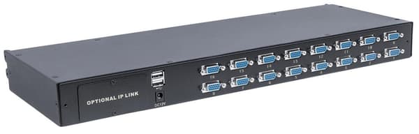 Intellinet Modular 16-portars VGA KVM-switch - KVM-switch - 16 x KVM-port(ar) - Desktop, rackmonterbar (507844)