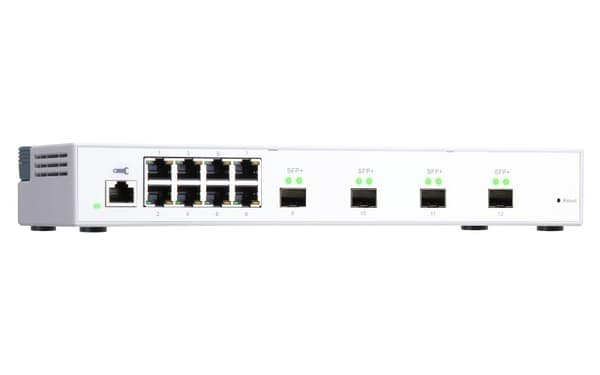 QNAP QSW-M408S - Switch - hanterad - 8 x 10/100/1000 + 4 x 10 Gigabit SFP+ - Desktop