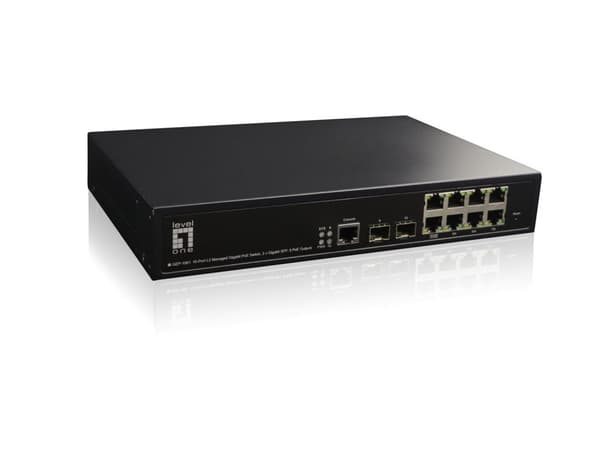 LevelOne GEP-1061 verkkokytkin, hallittu L2 Gigabit Ethernet (10/100/1000) Power over Ethernet (PoE) Musta (GEP-1061UUSI VERSIO)