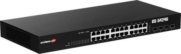 Edimax GS-5424G verkkokytkin Hallittu Gigabit Ethernet (10/100/1000) 1U musta