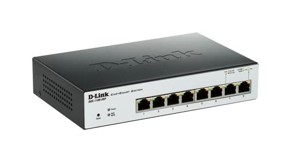 D-Link EasySmart Switch DGS-1100-08P - kytkin - hallittu - 8 x 10/100/1000 (PoE) - pöytäkone - PoE