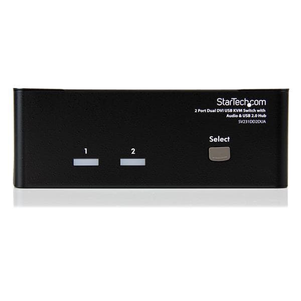 StarTech.com 2-portars DVI USB KVM-switch med ljud och USB2.0-hubb - KVM/ljud/USB-switch - USB - 2 x KVM/ljud/USB - 1 lokal användare - Desktop (SV231