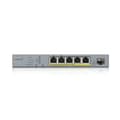 Miniatyrbild 2 av 8: Zyxel GS1350-6HP - Switch - Smart - 5 x 10/100/1000 (PoE+) + 1 x Gigabit SFP (Uplink) - Desktop - PoE+ (250 W) (GS1350-6HP-EU0101F)