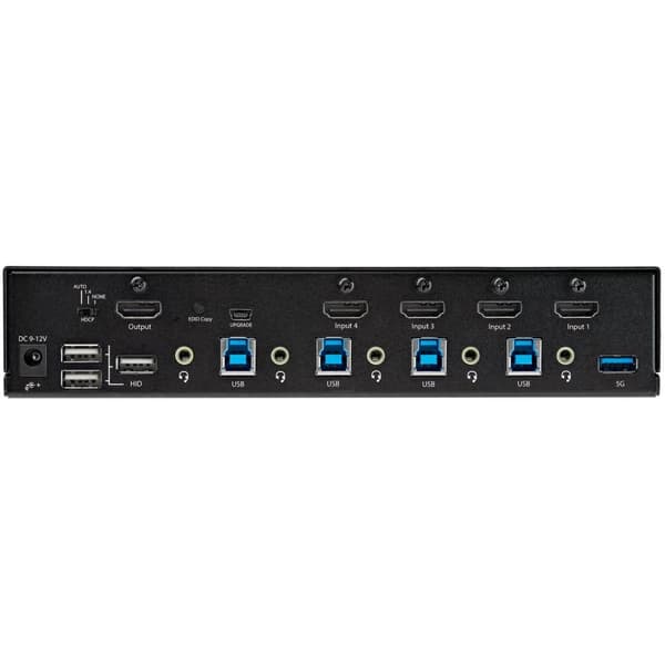 StarTech.com 4-portars HDMI KVM-switch - Single Monitor 4K 60Hz Ultra HD HDR - HDMI 2.0 KVM-switch med 2-portars USB 3.0-hubb (5 Gbit/s) och 4x USB 2.
