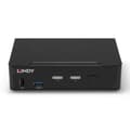 Miniatyrbild 3 av 5: Lindy - KVM/Audio/USB Switch - 2 x KVM/Audio/USB - 1 lokal användare - Desktop (39312)