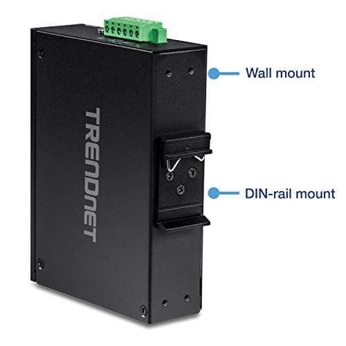 TRENDnet TI-PE80 - Teollisuus - Kytkin - 8 x 10/100 (PoE+) - DIN-kiskoon kiinnitettävä, seinäasennus - PoE+ (200 W) - Tasavirta