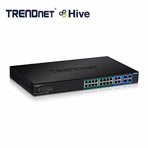 TRENDnet TPE 1620WS 16-portars Gigabit Web Smart PoE+ Switch - Switch - Managed - 16 x 10/100/1000 (PoE+) + 2 x Shared Gigabit SFP - Desktop, Rackmont