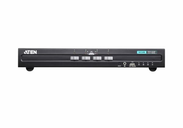 ATEN CS1184D - KVM/Audio Switch - 4 x KVM/Audio - 1 lokal bruger - Desktop (CS1184D-AT-G) Sort