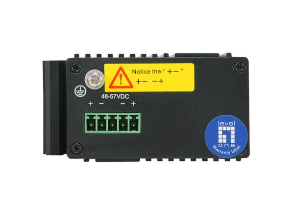 LevelOne 5-portars Gigabit Industrial Switch - DIN-Schiene - -30°C till 65°C - Gigabit Ethernet (10/100/1000) - Vollduplex - Power over Ethernet (PoE)