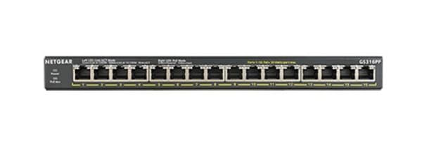 Netgear GS316PP - Verkkokytkin - Hallitsematon - 16 porttia