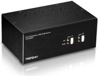 TRENDnet TK-240DP| DisplayPort KVM Switch| 2-porttinen Dual Monitor & Amazon Basics - Liitäntäkaapeli, DisplayPort-DisplayPort, 0,9 m musta