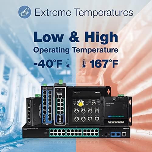 TRENDnet TI-PG62B - switch - ohanterad - 4 x 10/100/1000 (PoE+) + 2 x Gigabit SFP - DIN-skena monteringsbar, väggmonterbar - PoE+ (120W) - DC (TI-PG62