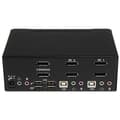 Miniatyrbild 3 av 4: StarTech .com 2-portars DisplayPort Dual Monitor KVM-switch - DisplayPort KVM - 4K 60 Hz - KVM/Audio/USB-switch - 2 portar Denna dubbla DisplayPort KV