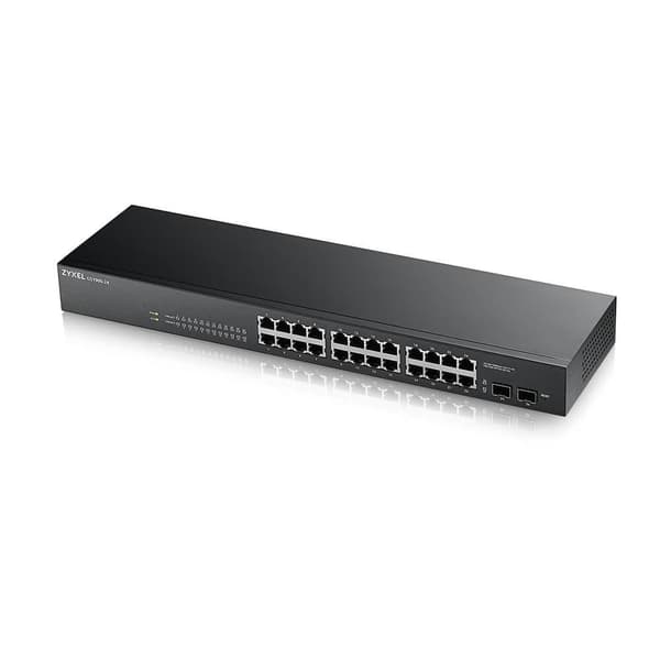 Zyxel GS1900-24 - Switch - Smart - 24 x 10/100/1000 + 2 x Gigabit SFP (Uplink) - Desktop, rackmonterbar