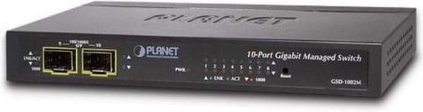 PLANET GSD-1002M Network Switch Managed L2/L4 Gigabit Ethernet (10/100/1000) Power over Ethernet (PoE) Blå