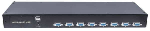 Intellinet 507776 Modulär 8-portars KVM-switch med VGA-gränssnitt Svart