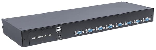 Intellinet 507776 Modulär 8-portars KVM-switch med VGA-gränssnitt Svart