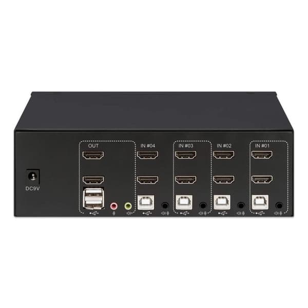 Manhattan 153539 tangentbord/video/mus (KVM) switch svart (153539)