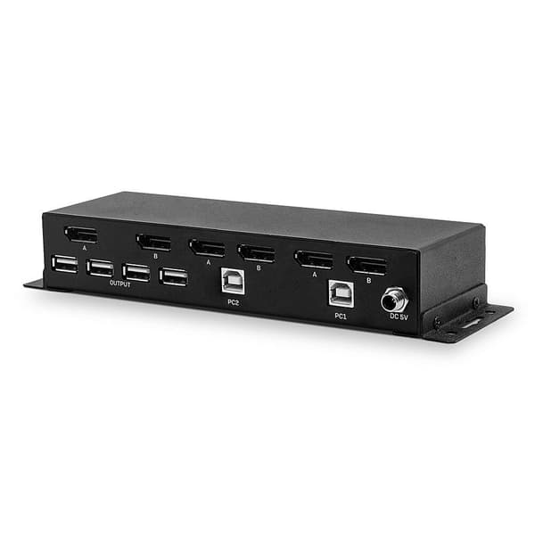 Lindy - KVM/Audio/USB switch - 2 x KVM/Audio/USB - 1 lokal bruger - Desktop (39306)