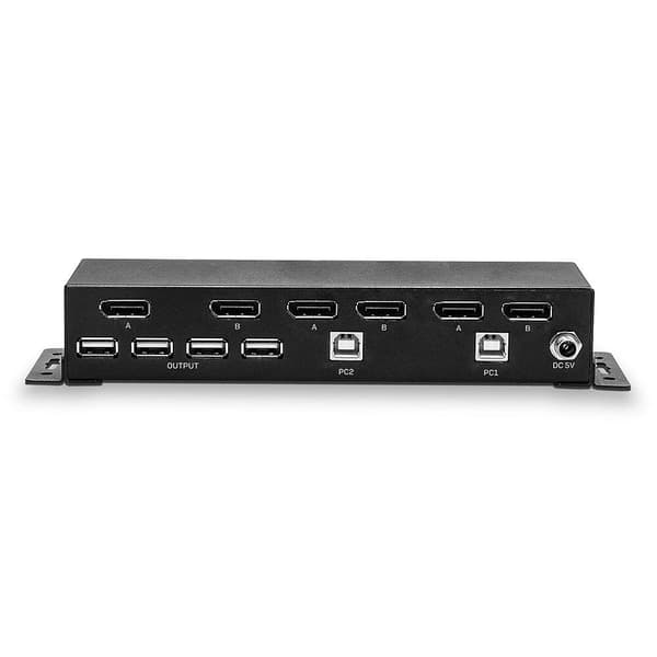 Lindy - KVM/Audio/USB switch - 2 x KVM/Audio/USB - 1 lokal bruger - Desktop (39306)