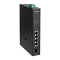 Pikkukuva 2 / 4: Edimax IGS-1105P - Kytkin - 4 x 10/100/1000 (PoE+) + 1 x Gigabit SFP - DIN-kiskoon kiinnitettävä, seinälle asennettava - PoE+ (120 W) (IGS-1105P)