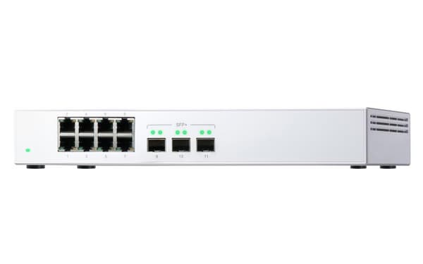 QNAP QSW-308S - switch - ohanterad - 3 x 10 Gigabit SFP+ + 8 x 10/100/1000 - stationär