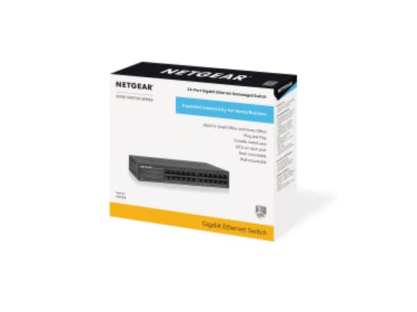 Netgear GS324 - Netværksswitch - Uadministreret - 24 porte