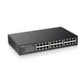 Miniatyrbillede 2 af 4: Zyxel GS-1100-24E - Switch - uadministreret - 24 x 10/100/1000 - rackmonterbar, vægmonterbar (GS1100-24E-EU0103F)