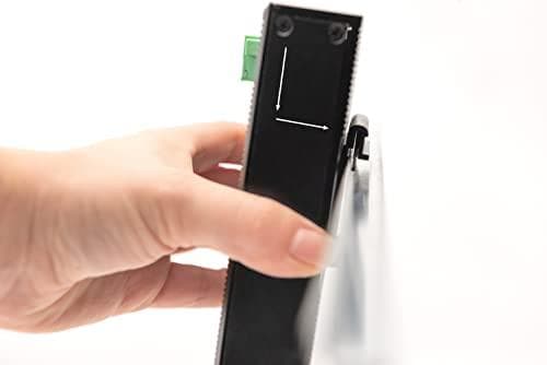 DIGITUS Industrial Gigabit Flat Switch - Utökat temperaturområde - Switch - 5 x 10/100/1000 - DIN-skena monteringsbar, väggmonterbar - Likström