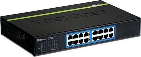 Trendnet TEG-S16DG netværksswitch Unmanaged Sort