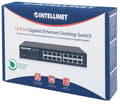 Pikkukuva 6 / 6: Intellinet 16-porttinen Gigabit Ethernet -kytkin - Kytkin - 16 x 10/100/1000 - Pöytäkone, telineeseen kiinnitettävä (561068)