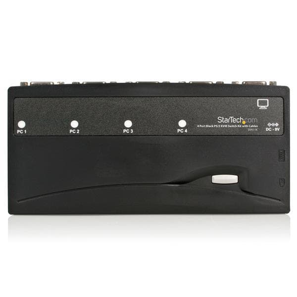 StarTech.com StarView 4-porttinen VGA / PS/2 KVM-kytkin - PS/2 KVM-kytkin sis. Kaapeli - 4-porttinen pöytäkoneen KVM-kytkin 1 x PS/2 ja 4 x VGA-liitin