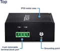 Miniatyrbillede 4 af 6: TRENDnet TI-E50 - switch - uadministreret - 5 x 10/100 - DIN-skinne monteres, vægmonteres - DC