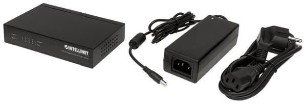 Intellinet Gigabit Ethernet PoE+ -kytkin - Kytkin - 4 x 10/100/1000 (PoE+) + 1 x 10/100/1000 - Pöytäkone - PoE+ (60 W) (561228)