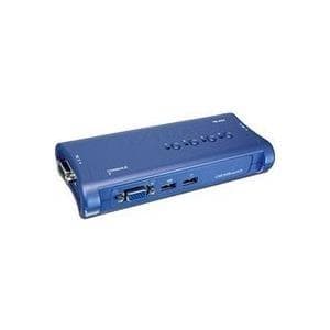 TRENDnet TK 407K - KVM switch - USB - 4 x KVM port(e) - 1 lokal bruger - desktop (TK-407K) Blå