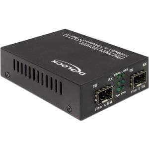 DeLOCK Media Converter 1000Base-X til SFP - Mediekonverter - Gigabit Ethernet - 1000Base-X - SFP (mini-GBIC) / SFP (mini-GBIC) (86203)