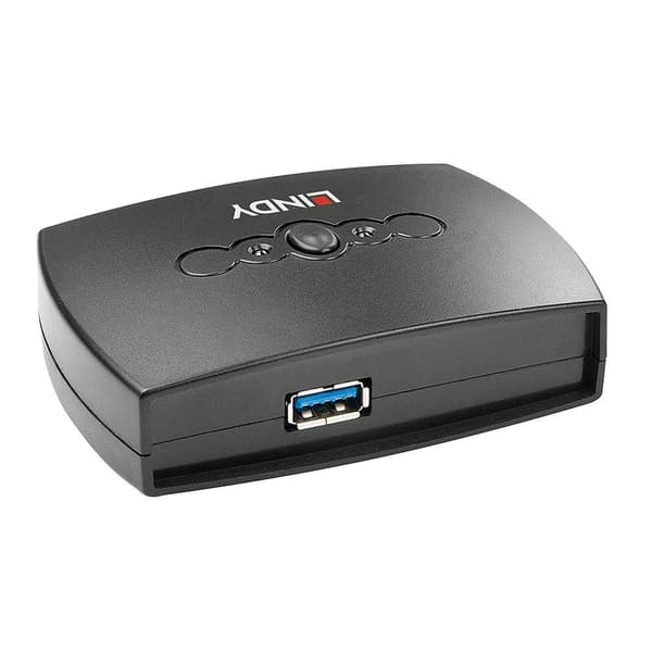Lindy 2-portars USB3.0-switch - USB-switch för perifer delning - 2 x SuperSpeed USB3.0 - Desktop (43141)