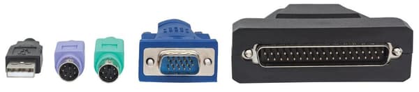 Intellinet 507769 1-ports VGA-kabel til KVM-konsol Inkluderer PS/2 USB og VGA han sort