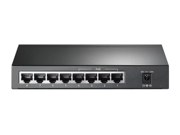 TP-LINK TL-SG1008P - switch - ikke-administreret - 4 x 10/100/1000 (PoE) + 4 x 10/100/1000 - desktop - PoE (TL-SG1008P)