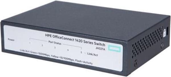 Hewlett Packard Enterprise OfficeConnect 1420 5G Unmanaged L2 Gigabit Ethernet (10/100/1000) Grå 1U