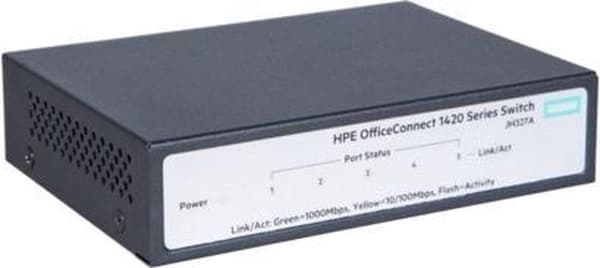 Hewlett Packard Enterprise OfficeConnect 1420 5G Unmanaged L2 Gigabit Ethernet (10/100/1000) Grå 1U