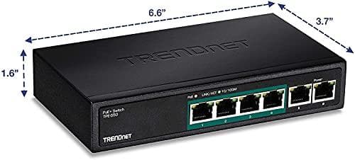 TRENDnet TPE S50 - Kytkin - Hallitsematon - 4 x 10/100 (PoE) + 1 x 10/100 - Pöytäkone - PoE (TPE-S50)