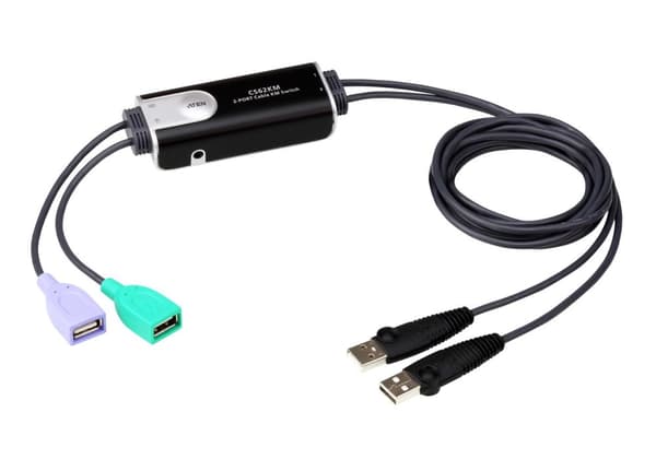 ATEN CS62KM - näppäimistö/hiiri -kytkin - 2 x USB - 1 paikallinen käyttäjä - pöytäkone
