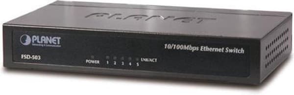 PLANET FSD-503 Network Switch Fast Ethernet (10/100) Sininen