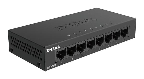 D-Link DGS 108GL - kytkin - hallitsematon - 8 x 10/100/1000 - pöytäkone (DGS-108GL/E)