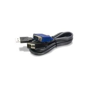 TRENDnet TK CU06 - Tastatur / Video / Mus (KVM) Kabel - USB Type A, 4-benet, HD-15 (M) - HD-15 (M) - 1,8m - Sort (TK-CU06)