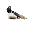 Pikkukuva 3 / 6: StarTech.com 4-in-1 4-in-1 USB Dual Link DVI-D KVM-kytkinkaapeli, jossa ääni ja mikrofoni - Näppäimistö/video/hiiri/äänikaapelit - USB Type A 4-pin Mi