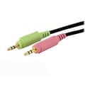Pikkukuva 6 / 6: StarTech.com 4-in-1 4-in-1 USB Dual Link DVI-D KVM-kytkinkaapeli, jossa ääni ja mikrofoni - Näppäimistö/video/hiiri/äänikaapelit - USB Type A 4-pin Mi