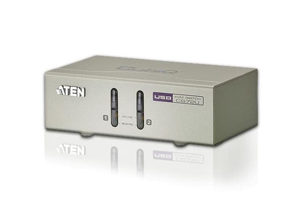 Aten At-cs72u 2 portti USB Kvm + ääni Harmaa