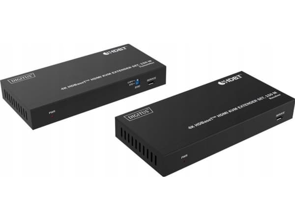DIGITUS 4K HDBaseT DS-55522 - Sender og mottaker - video/lyd/USB-utvider - HDBaseT - over CAT 6a/7/8 - opp til 150 m